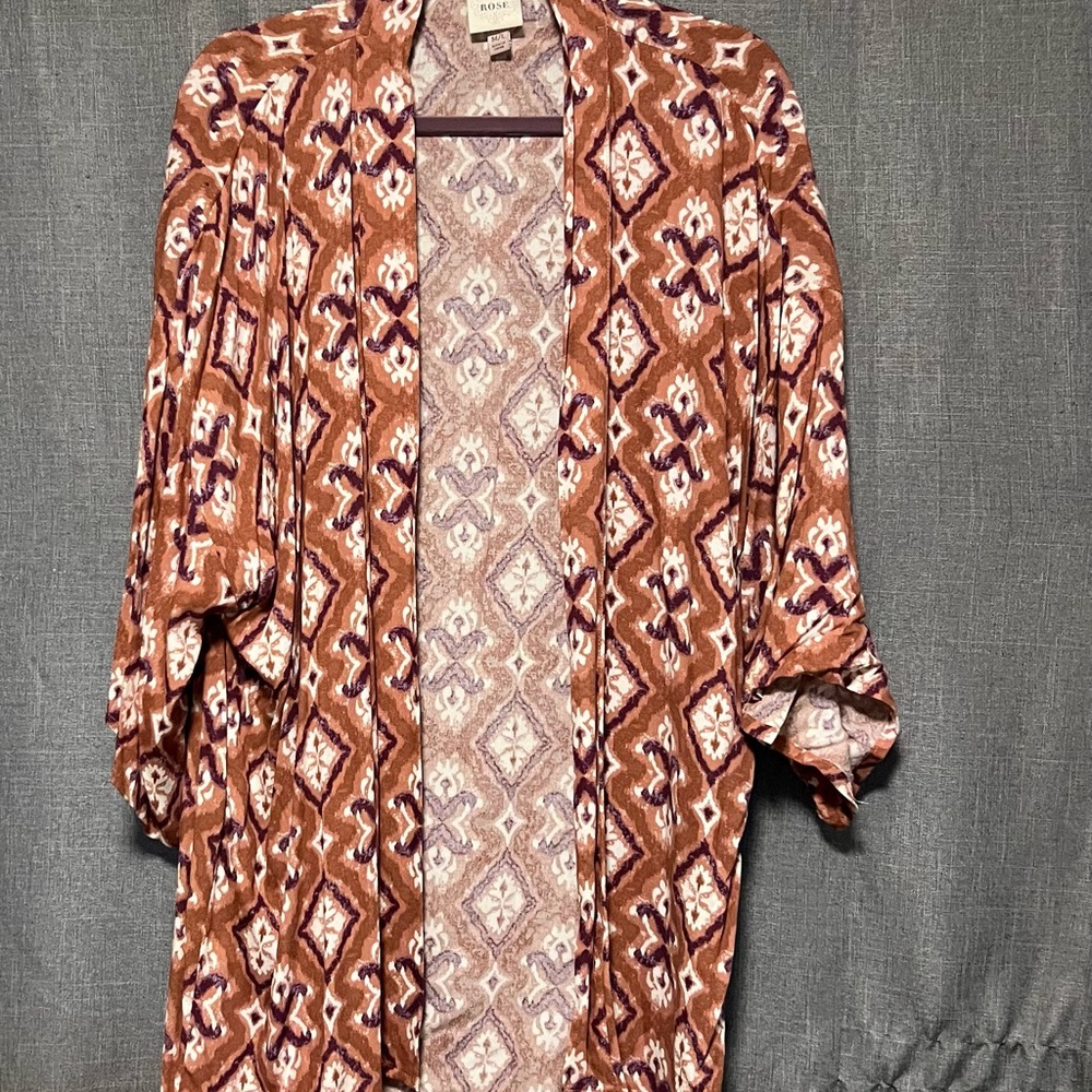Knox Rose Multicolor Patterned Kimono
